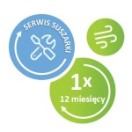 Serwis suszarki do rąk EcoUse co 12 miesięcy