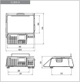 Wymiary wagi CAS CL3000B