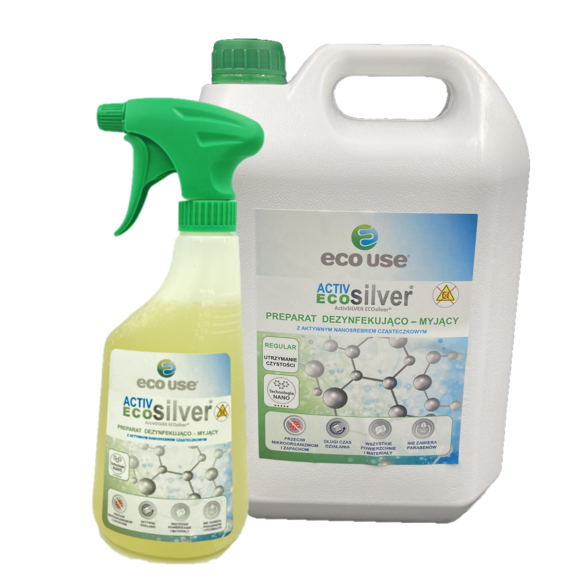 Środek do dezynfekcji powierzchni ActivSILVER ECOsilver_Nano srebro o działaniu antybakteryjnym i anygrzybicznym z pozwoleniem na obrót